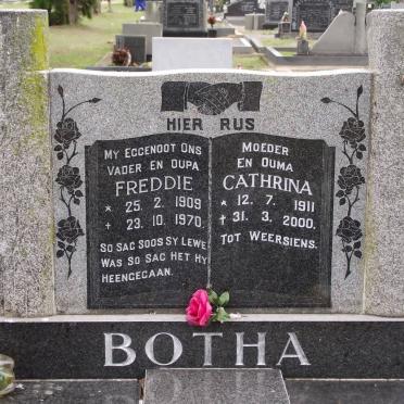 BOTHA Freddie 1909-1970 &amp; Cathrina 1911-2000