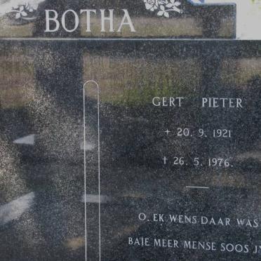 BOTHA Gert Pieter 1921-1976