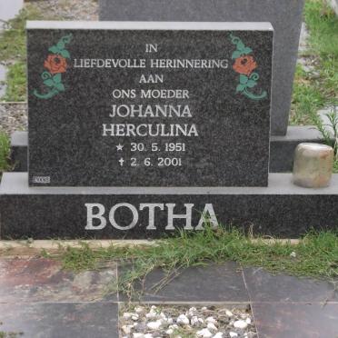 BOTHA Johanna Herculina 1951-2001