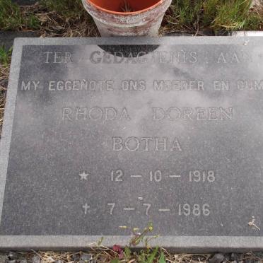 BOTHA Rhoda Doreen 1918-1986