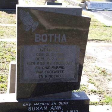 BOTHA George 1905-1963 &amp; Susan Ann 1913-1993