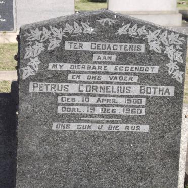 BOTHA Petrus Cornelius 1900-1960