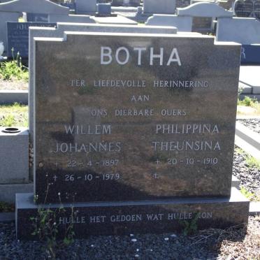BOTHA Willem Johannes 1897-1979 &amp; Philippina Theunsina 1910-