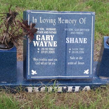 BOTHA Gary Wayne 1962-2003 :: BOTHA Shane 1987-2006