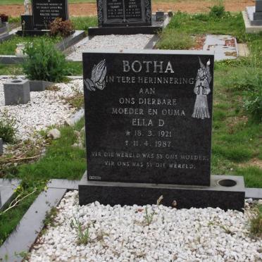 BOTHA Ella D. 1921-1987