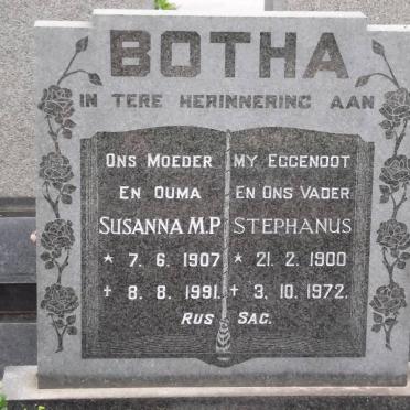 BOTHA Stephanus 1900-1972 &amp; Susanna M.P. 1907-1991