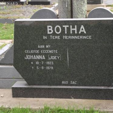 BOTHA Johanna 1923-1979