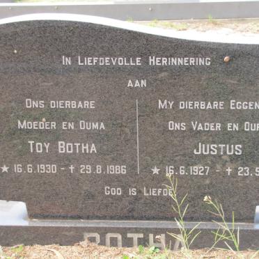 BOTHA Justus 1927-1978 &amp; Toy 1930-1986