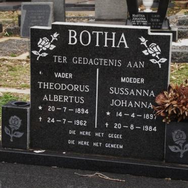 BOTHA Theodorus Albertus 1894-1962 &amp; Sussanna 1897-1984