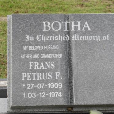BOTHA Frans Petrus F. 1909-1974