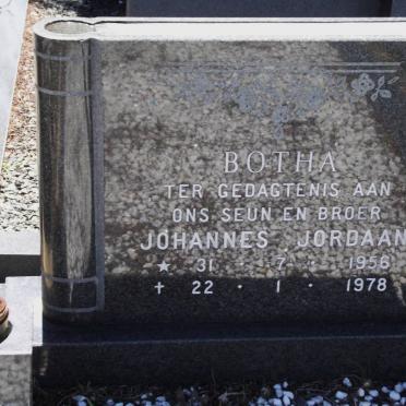 BOTHA Johannes Jordaan 1956-1978