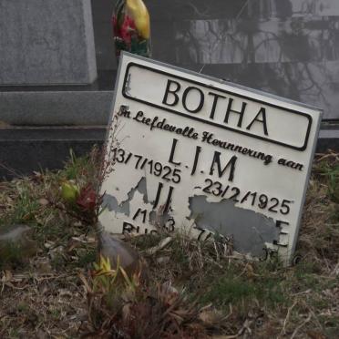 BOTHA L.J.M. 1925-1925 :: BOTHA A.J.J.