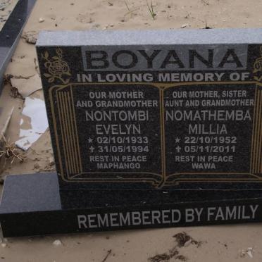 BOYANA Nontombi Evelyn 1933-1994 :: BOYANA Nomathemba Millia 1952-2011