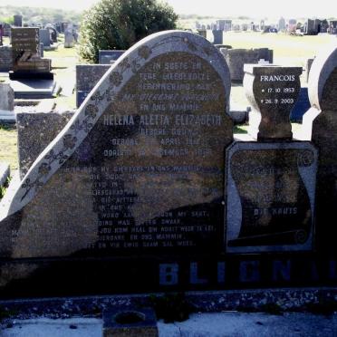 BLIGNAUT Helena Aletta Elizabeth nee GOUWS 1912-1962