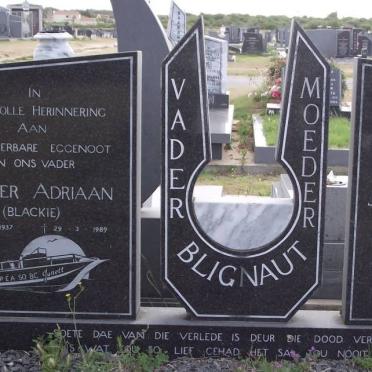 BLIGNAUT Pieter Adriaan 1937-1989 &amp; Johanna Katherine 1941-1999 :: MULDER George 1940-1999