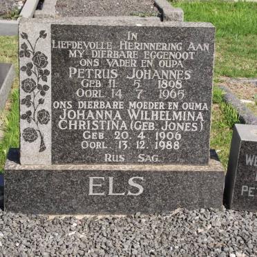 ELS Petrus Johannes 1898-1965 &amp; Johanna Wilhelmina Christina JONES 1906-1988