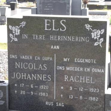 ELS Nicolas Johannes 1920-1983 &amp; Rachel 1923-1982