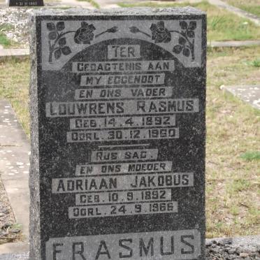ERASMUS Louwrens Rasmus 1892-1960 &amp; Adriaan Jakobus 1892-1966