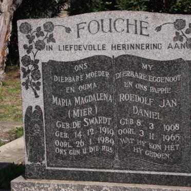 FOUCHE Roedolf Jan Daniel 1908-1965 &amp; Maria Magdalena DE SWARDT 1919-1989