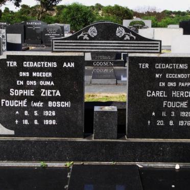 FOUCHE Carel Herculas 1920-1976 &amp; Sophia Zieta BOSCH 1926-1996