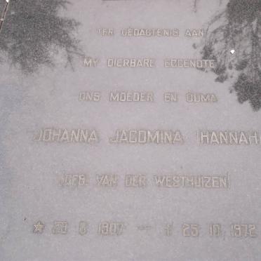 FOURIE Samuel Petrus 1902-1986 &amp; Johanna Jacomina VAN DER WESTHUIZEN 1907-1972