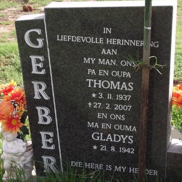 GERBER Thomas 1937-2007 &amp; Gladys 1942-