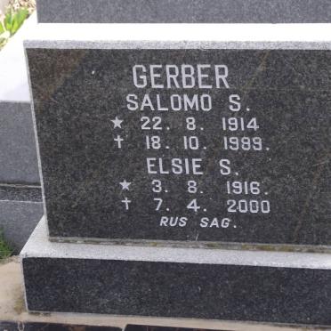 GERBER Salomo S. 1914-1989 &amp; Elsie S. 1916-2000