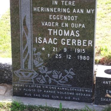 GERBER Thomas Isaac 1915-1980