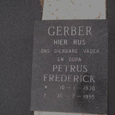 GERBER Petrus Frederick 1930-1995