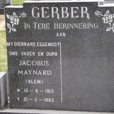 GERBER Jacobus Maynard 1913-1983
