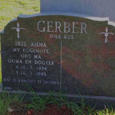 GERBER Iris Anna 1934-1995