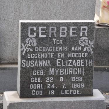 GERBER Susanna Elizabeth nee MYBURGH 1898-1969
