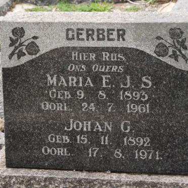 GERBER Johan G. 1892-1971 &amp; Maria E.J.S 1893-1961