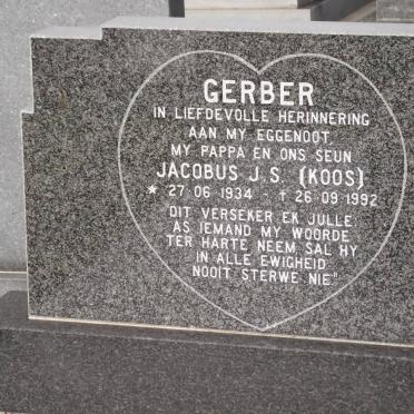GERBER Jacobus J.S. 1934-1992