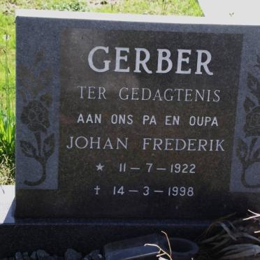 GERBER Johan Frederik 1922-1998