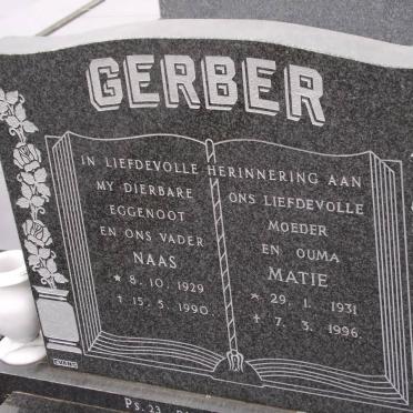 GERBER Naas 1929-1990 &amp; Martha Maria 1931-1996