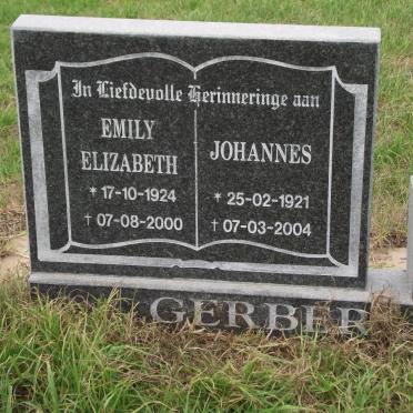 GERBER Johannes 1921-2004 &amp; Emily Elizabeth 1924-2000