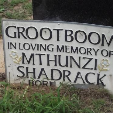 GROOTBOOM Mthunzi Shadrack 1955-2003
