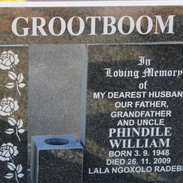 GROOTBOOM Phindile William 1948-2009