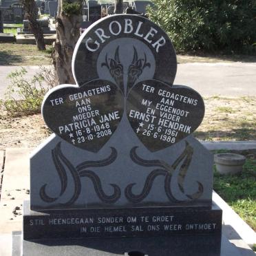 GROBLER Patricia Jane 1948-2008 &amp; Ernst Hendrik 1961-1988