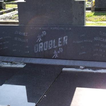 GROBLER Johannes Hermanus 1893-1968 &amp; Elie Margaretha JOUBERT 1895-1978