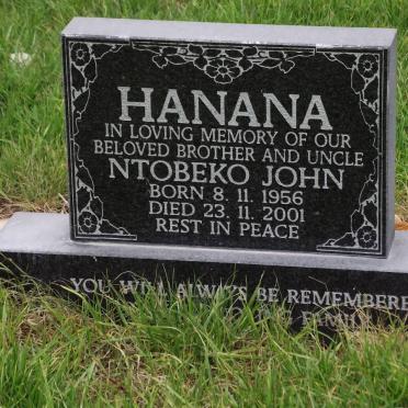 HANANA Ntobeko John 1956-2001