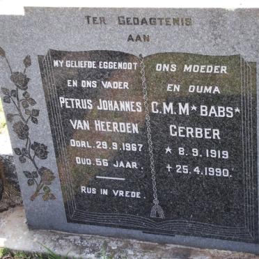 HEERDEN Petrus Johannes, van -1967 :: GERBER C.M.M. 1919-1990