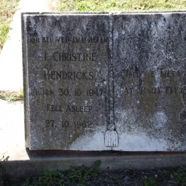 HENDRICKS J.Christine 1947-1962