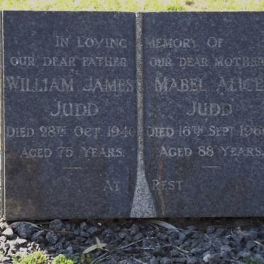 JUDD William James -1940 &amp; Mabel Alice -1960