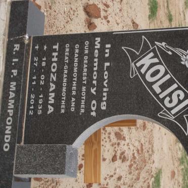 KOLISI Thozama 1935-2012