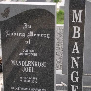 MBANGE Mandlenkosi Joel 1969-2012