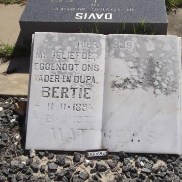 MATTHEWS Bertie 1894-1977