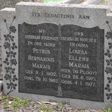 MARAIS Petrus Bernardus 1902-1962 &amp; Louisa Ellens DU PLOOY 1910-1977