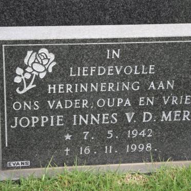 MERWE Joppie Innes, van der 1942-1998